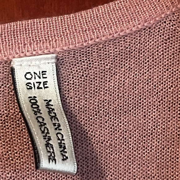 MICHAEL STARS Vivian Surplice 100% Cashmere Sweater In Pink One Size Women - Picture 8 of 10